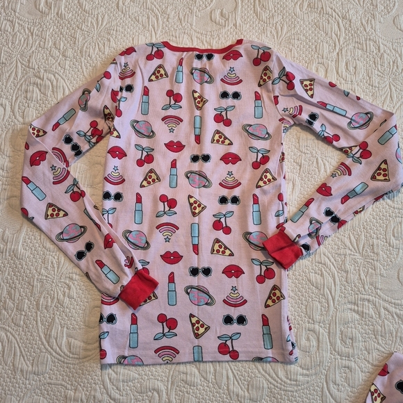 Children's Place girls size 14 long sleeve pajama set pink with cute print VGUC - Picture 3 of 8